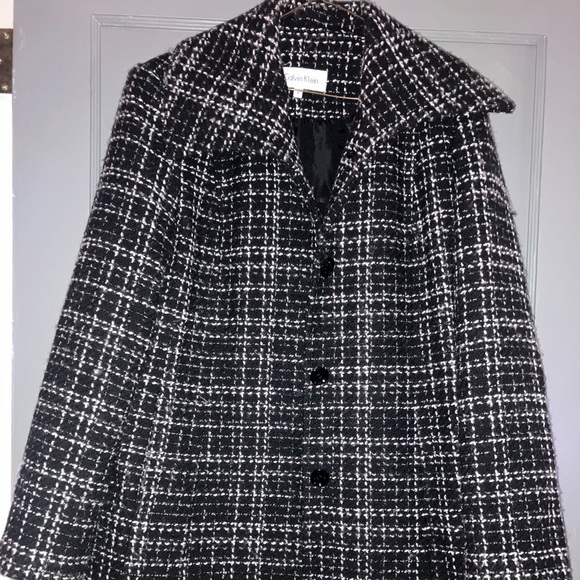 Calvin Klein Checked Coat - Picture 1 of 10
